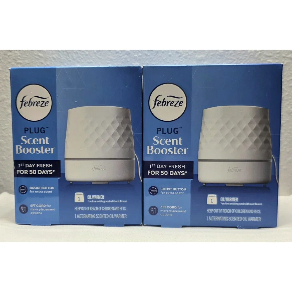 2pk Febreze PLUG Scent Booster  Air Freshener Continuous Scent Oil Warmer